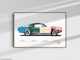 Ford Mustang Color Codes Print Original Wall Art Poster