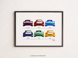 Porsche 911 993 Print Color Codes | Original Wall Art Poster | Mid-Century Modern