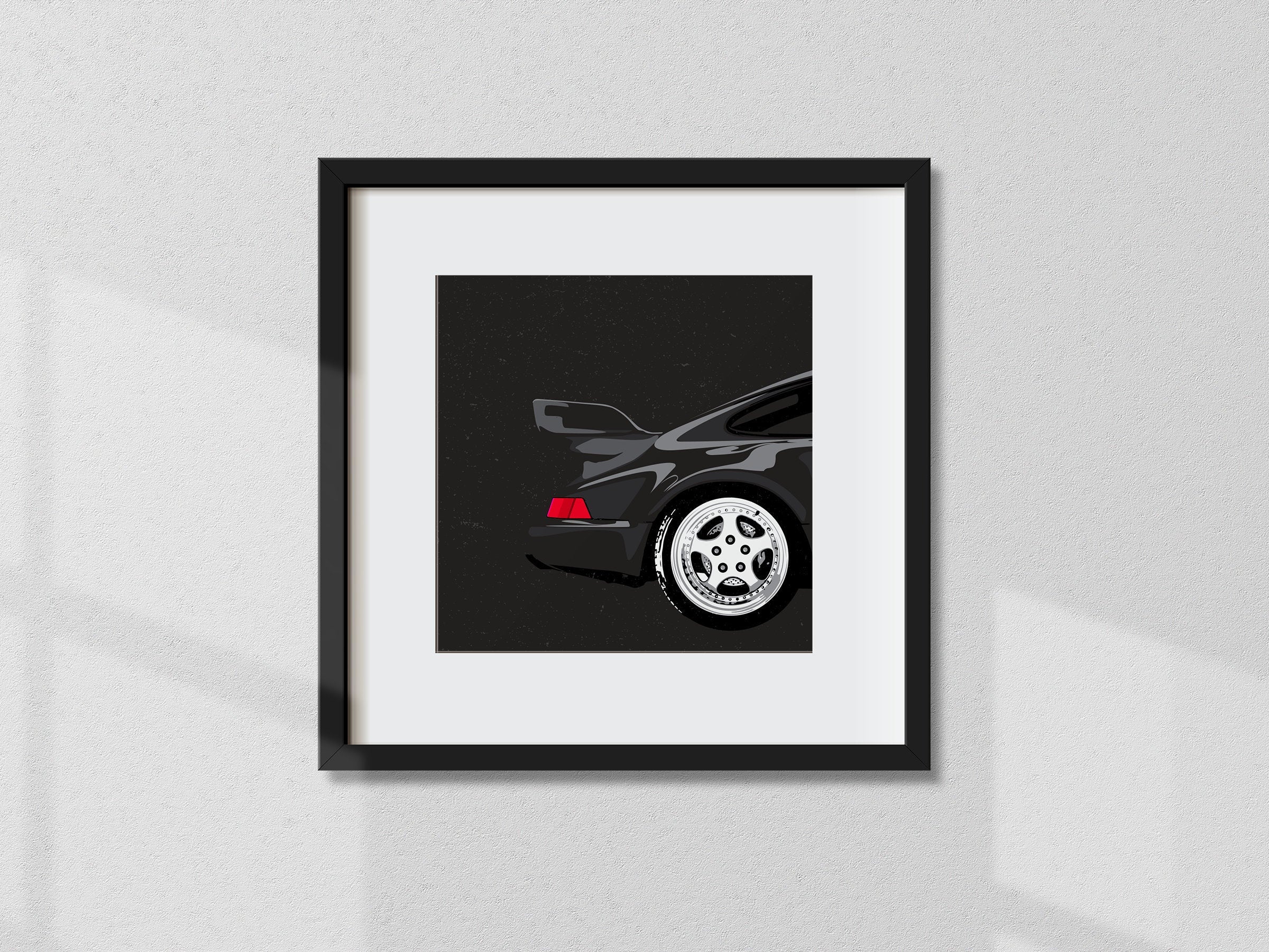 Porsche 911 Print | Automotive Decor | Rennsport 964 RS 3.8 | Original Artwork