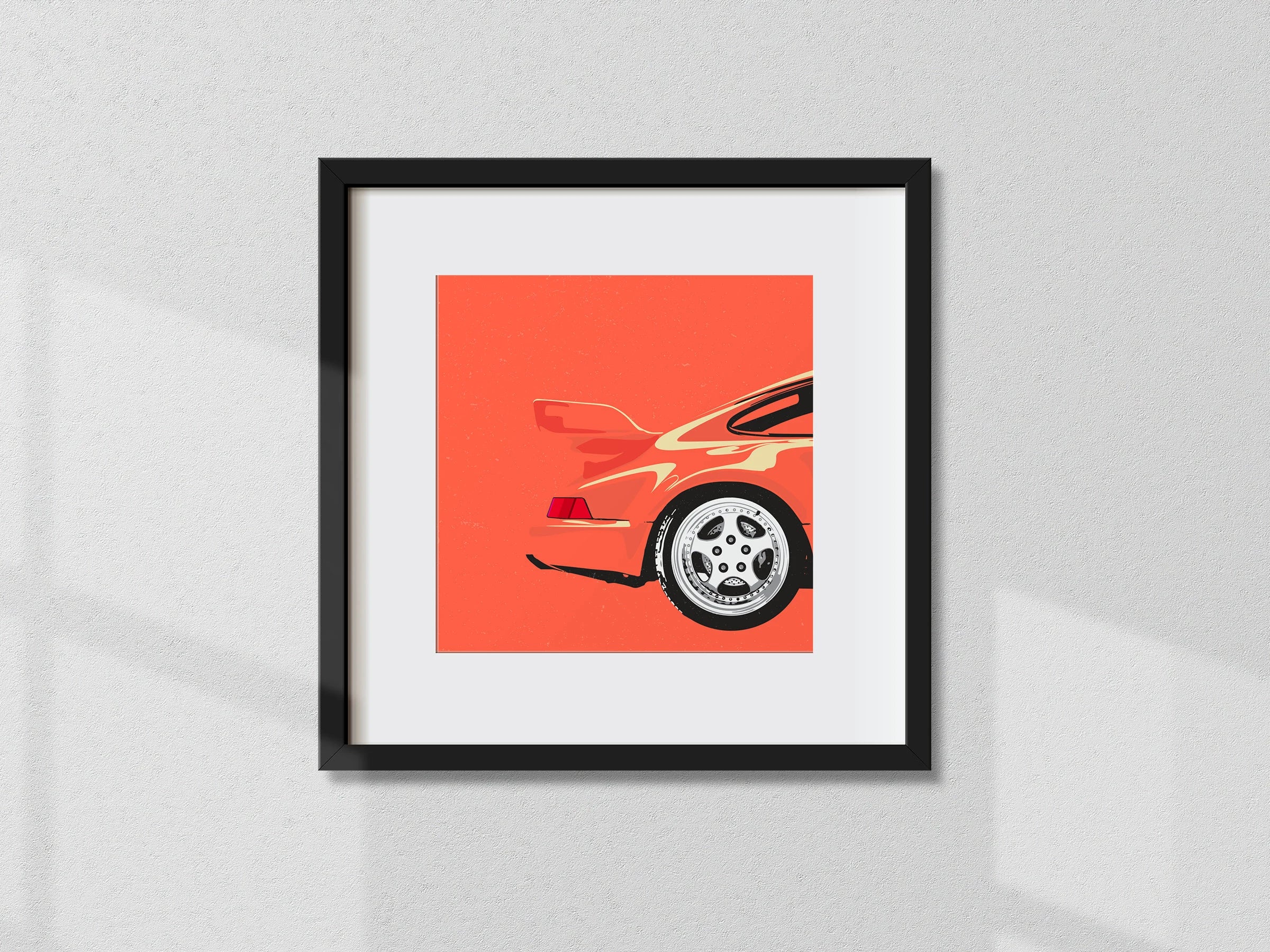 Porsche 911 Print | Automotive Decor | Rennsport 964 RS 3.8 | Original Artwork