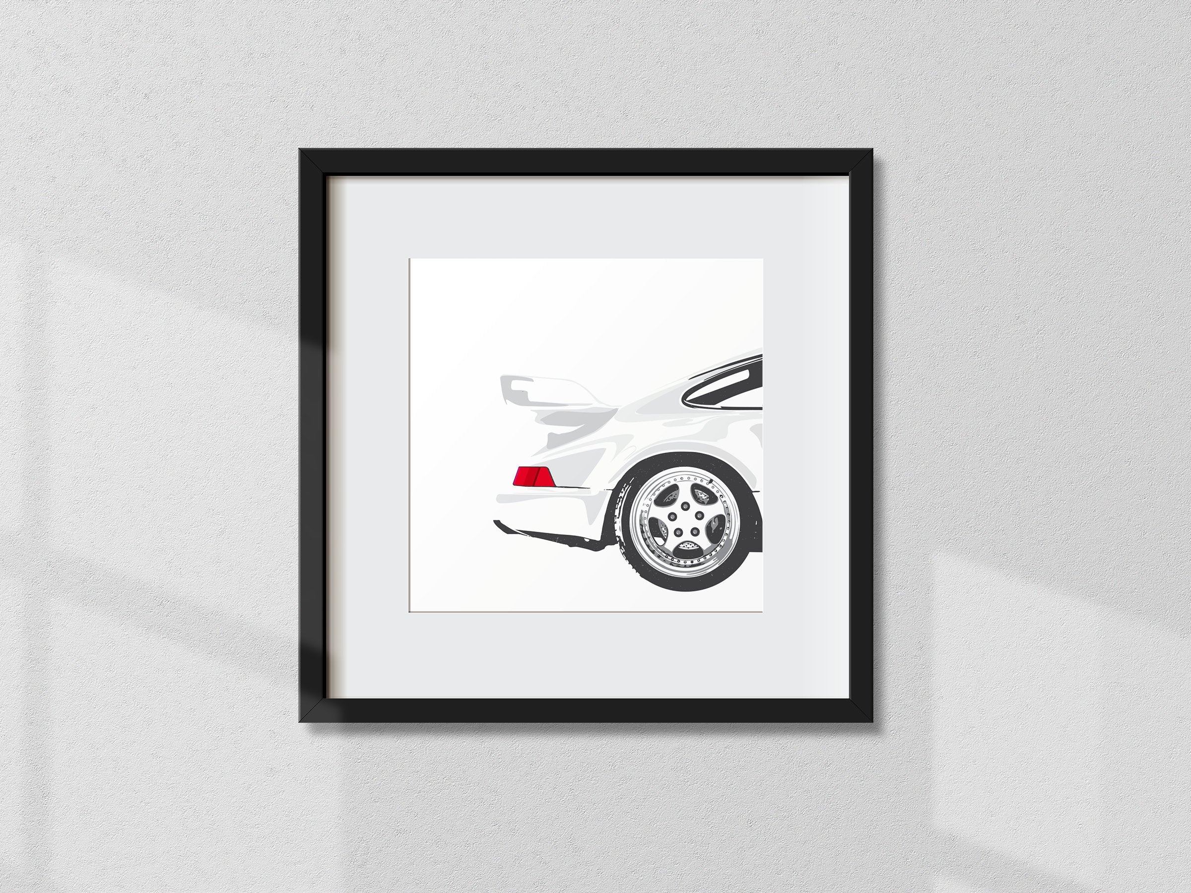 Porsche 911 Print | Automotive Decor | Rennsport 964 RS 3.8 | Original Artwork