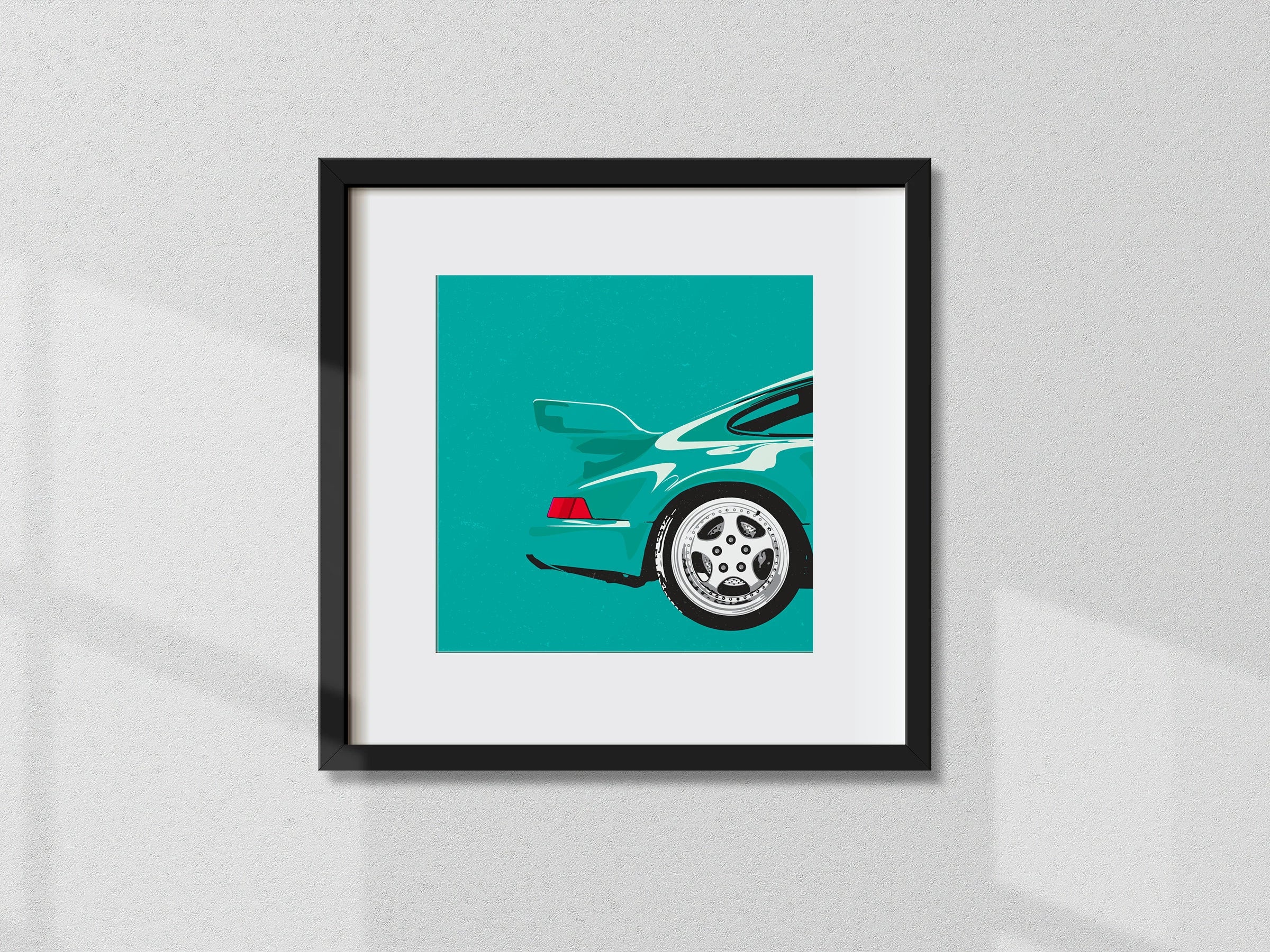 Porsche 911 Print | Automotive Decor | Rennsport 964 RS 3.8 | Original Artwork