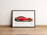 Ferrari Portofino Print Color Codes - Original Art Wall Poster Decor