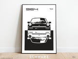 Porsche 911 964 Print - Mirror Project | Original Wall Art Poster Decor | Mid-Century Modern