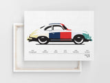 Porsche 356 Print Color Codes - Original Art Wall Poster Decor - Air Cooled