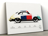 Porsche 356 Print Color Codes - Original Art Wall Poster Decor - Air Cooled