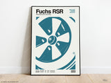 Fuchs RSR Wheel Print or Canvas - Porsche 911 Racing - Original Wall Art Poster Decor - Midcentury Modern Vintage