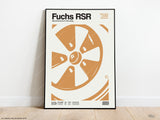 Fuchs RSR Wheel Print or Canvas - Porsche 911 Racing - Original Wall Art Poster Decor - Midcentury Modern Vintage