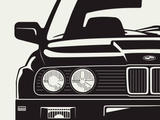 BMW E30 M3 Print - Original Wall Art Poster Decor - Midcentury Modern