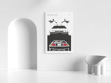 DMC DeLorean Print or Canvas - Original Art - Wall Decor