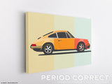 Porsche 911 Print | Original Wall Art Poster | Mid-Century Modern