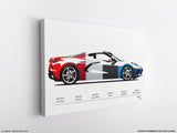 C8 Corvette Color Codes Print - Original Wall Art - Large Poster or Canvas - Chevrolet