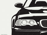 BMW E46 M3 Print - Original Wall Art Poster Decor - Midcentury Modern