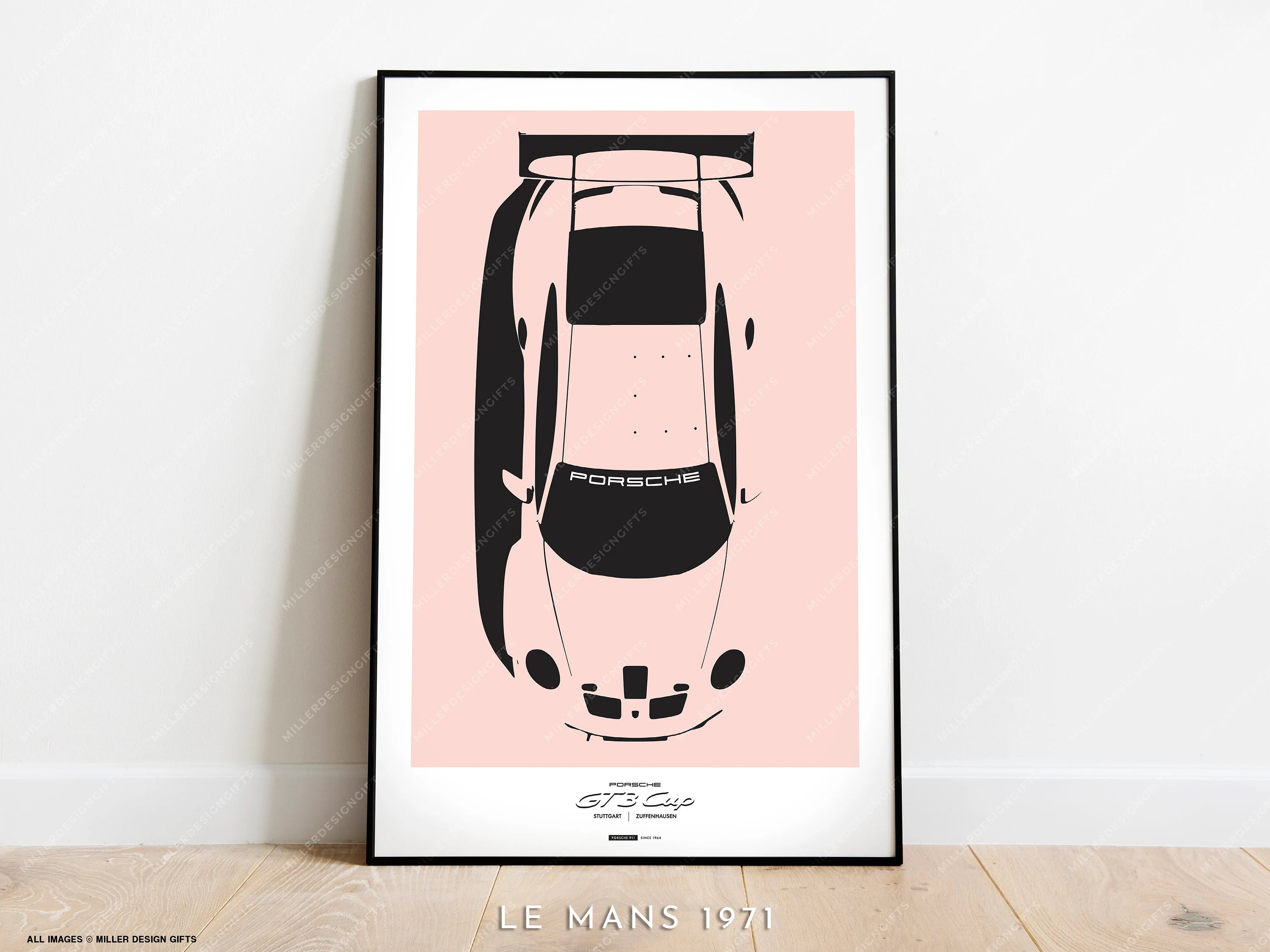 Porsche 911 Print | 992 GT3 Cup | Original Wall Art Poster Decor | Minimalist Mid-Century Modern