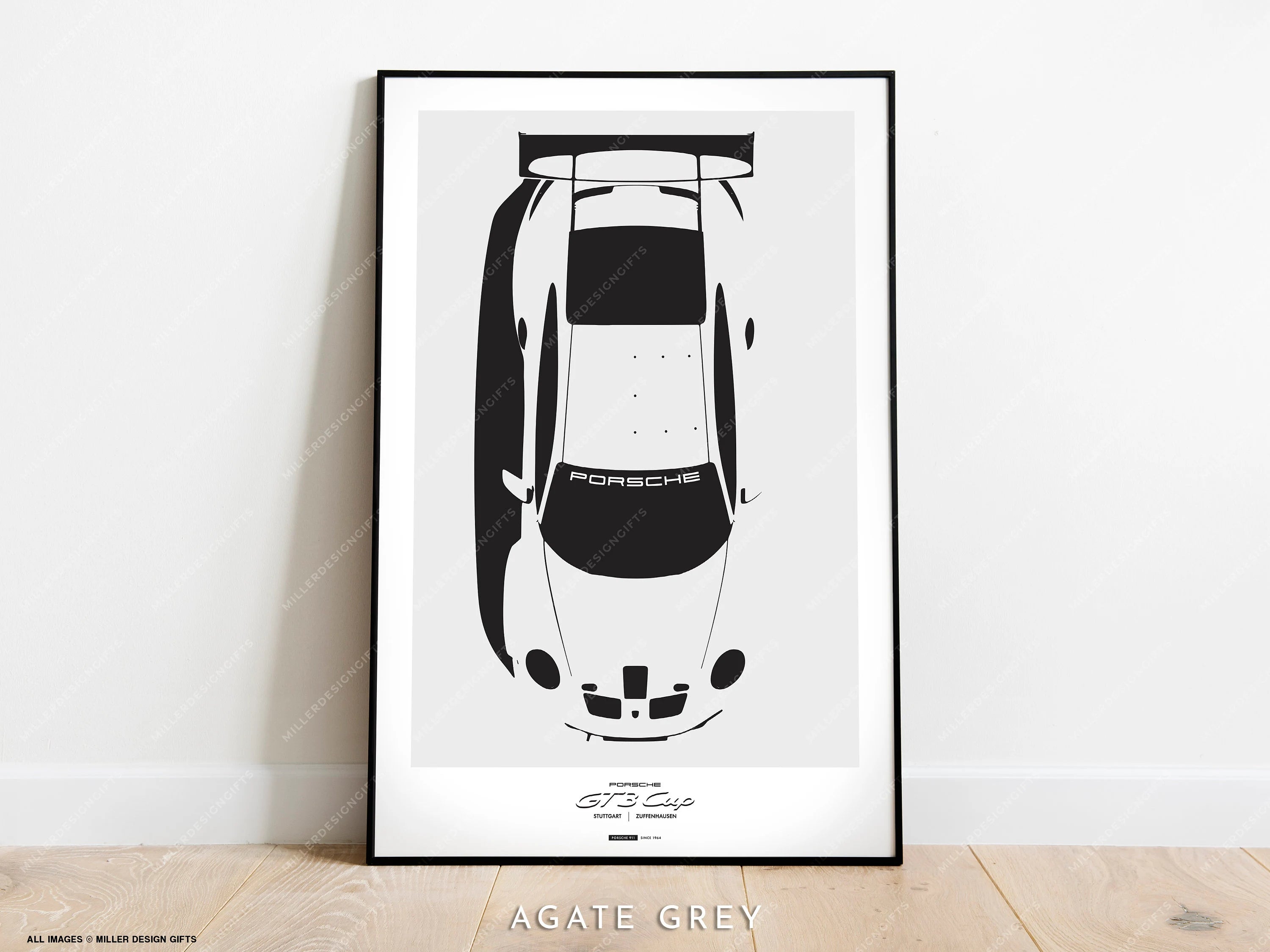 Porsche 911 Print | 992 GT3 Cup | Original Wall Art Poster Decor | Minimalist Mid-Century Modern