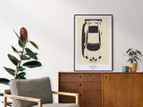 Porsche 911 Print | 992 GT3 Cup | Original Wall Art Poster Decor | Minimalist Mid-Century Modern