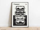 Toyota Land Cruiser Print - FJ40 - Original Wall Art Poster Decor - Midcentury Modern