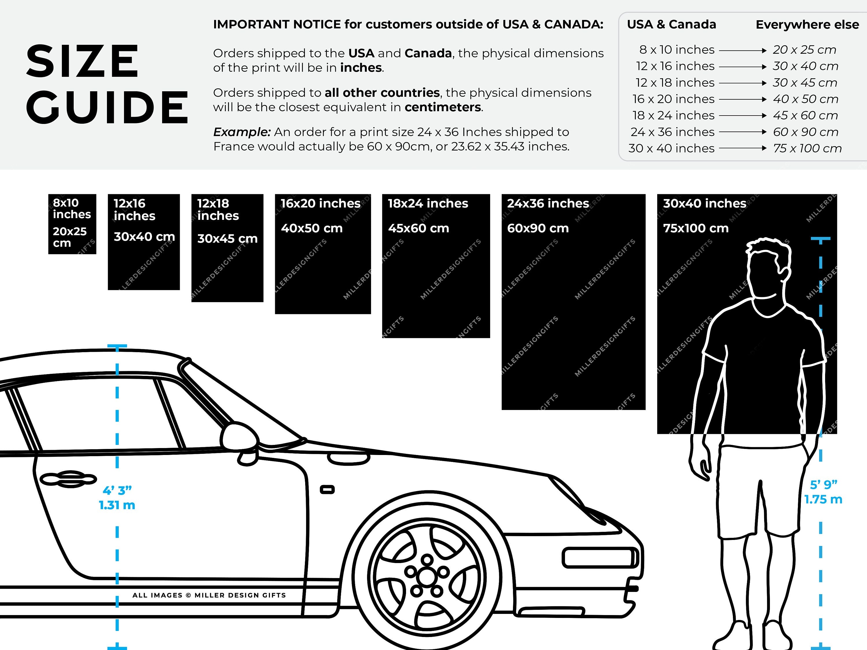 BMW E36 M3 Print - Original Wall Art Poster Decor - Midcentury Modern