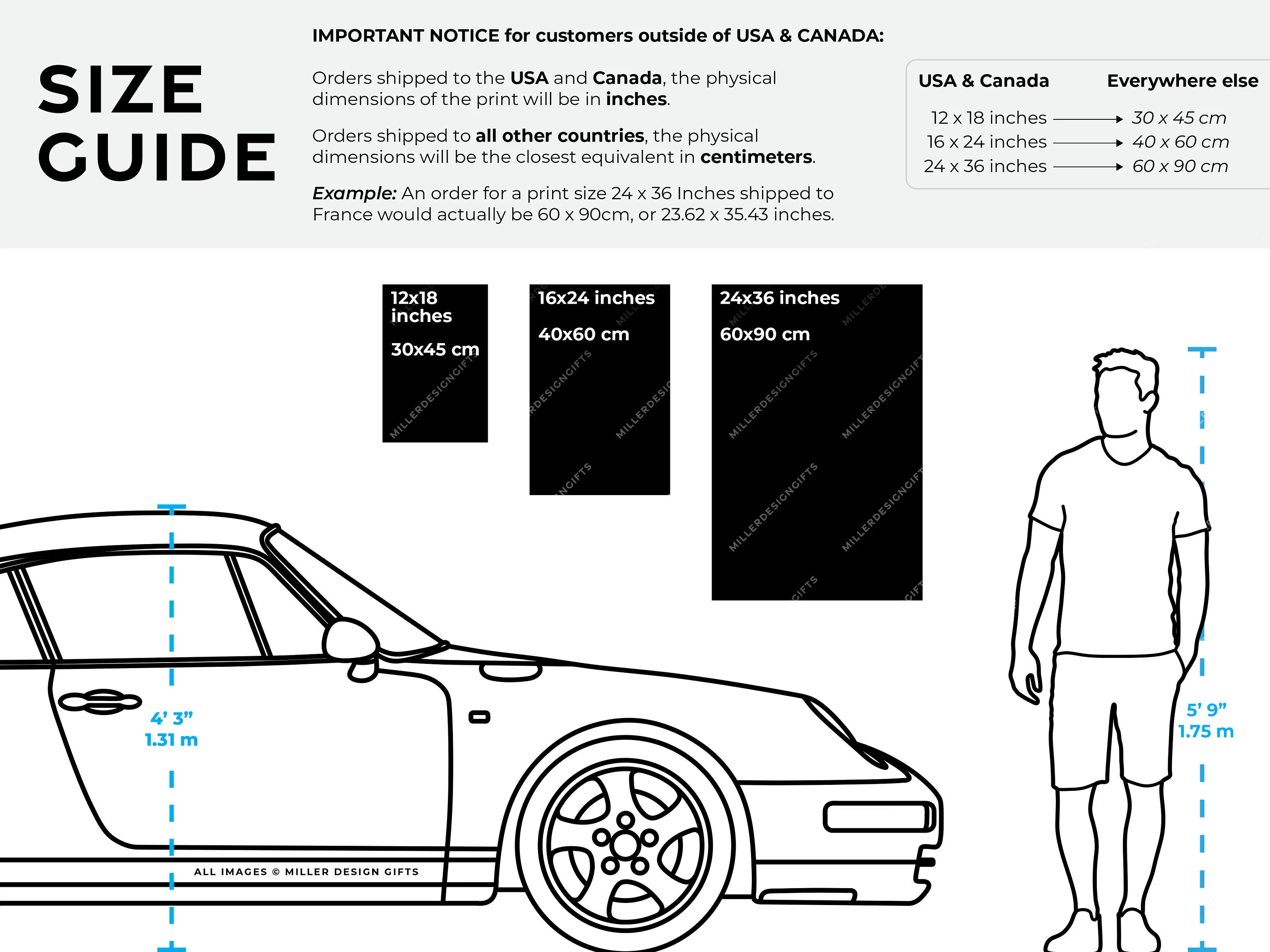 Porsche 911 Print | Original Wall Art Poster | Mid-Century Modern Decor