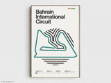 Bahrain International Circuit Formula 1 Print - Original Wall Art Home Decor - Midcentury Modern