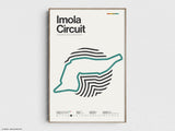 Imola Circuit Formula 1 Print - Original Wall Art Home Decor - Midcentury Modern