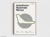 Autodromo Nazionale Monza Formula 1 Print - Original Wall Art Home Decor - Midcentury Modern