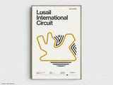 Lusail International Circuit Formula 1 Print - Original Wall Art Home Decor - Midcentury Modern