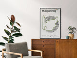 Hungaroring Formula 1 Print - Original Wall Art Home Decor - Midcentury Modern