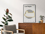 Las Vegas Formula 1 Print - Original Wall Art Home Decor - Midcentury Modern