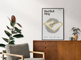 Red Bull Ring Formula 1 Print - Original Wall Art Home Decor - Midcentury Modern