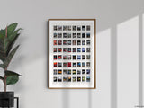 Porsche Film Exposures Collage Print | Polaroid / Instax Instant Camera Style Automotive Photography | Mid-Century Modern Print