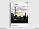 Toyota Celica T200 | East of Western Project Poster No. 7 - Beverly Blvd | Original Wall Art Poster | Mid-Century Modern Decor