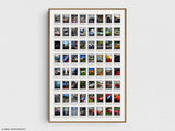 BMW Film Exposures Collage Print | Polaroid / Instax Instant Camera Style Automotive Photography | Minimalist Mid-Century Modern Print