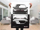 VW Mk6 GTI Print | Original Wall Art Home Decor | Midcentury Modern Poster