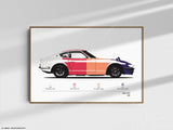 Nissan 240Z Color Codes Print - Fairlady Z - Original Art - Wall Poster