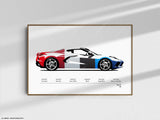 C8 Corvette Color Codes Print - Original Wall Art - Large Poster or Canvas - Chevrolet